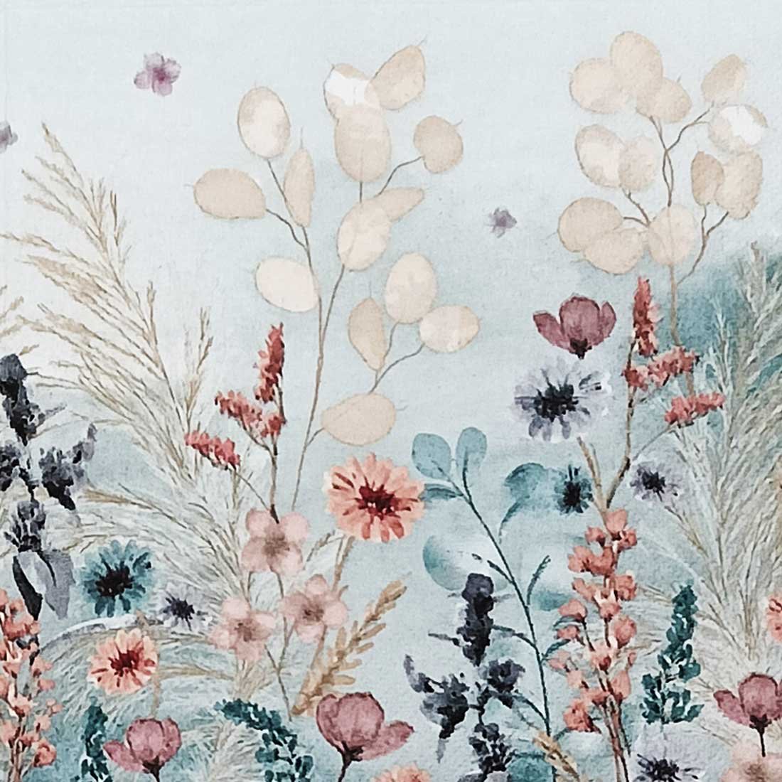 Mellow-Flowers-natural_212416_Home-Fashion-topaz-Folded Decoupage Paper Napkins - Mellow Flowers Natural - Image 1