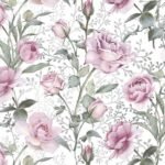 Decoupage Paper Napkins - Pink Roses On Silver