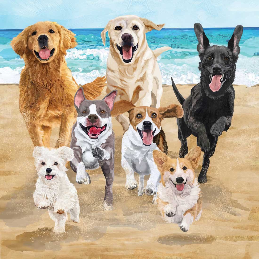 Release-the-Hounds_133-003345_ppd-GmbH-topaz Decoupage Paper Napkins - Release The Hounds - Image 1