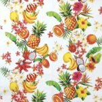 Decoupage Paper Napkins - Tropical Mix On White - Image 2