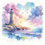 Decoupage Paper Napkins - Watercolour Lighthouse