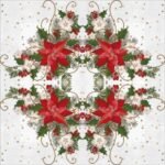 Decoupage Paper Napkins - Poinsettia Composition - Image 2