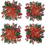 Decoupage Paper Napkins - Poinsettia With Cones - Image 2