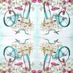 Decoupage Paper Napkins - Romantic Bicycle - Image 2