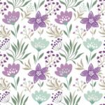 Decoupage Paper Napkins - Violet And Mint Flowers Wallpaper