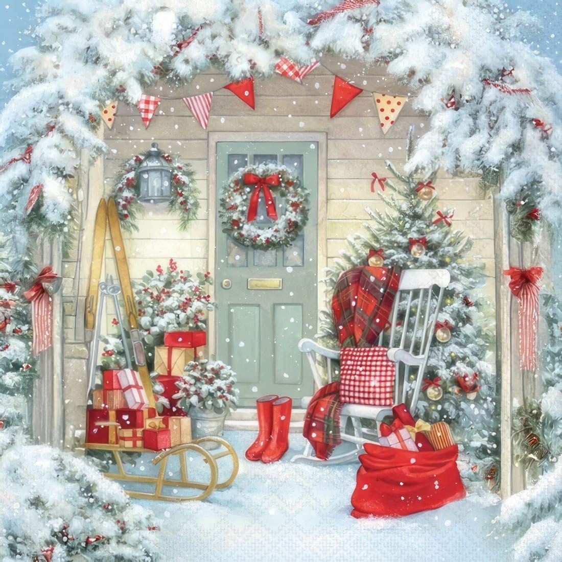 Doorstep-Surprise-napkins-33321170_Ambiente Decoupage Paper Napkins - DoorStep Surprise - Image 1